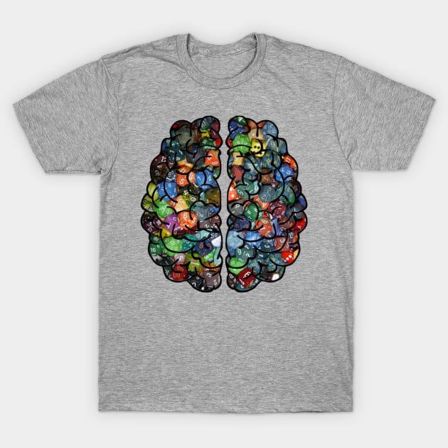 Dice Brain T-Shirt by AgelessGames